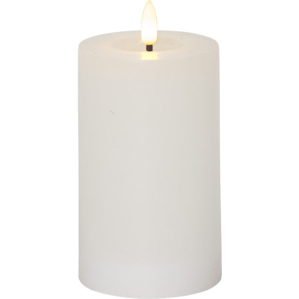 Blockljus LED Flamme Flow Vit 15 cm