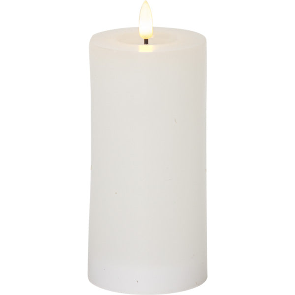 Blockljus LED Flamme Flow Vit