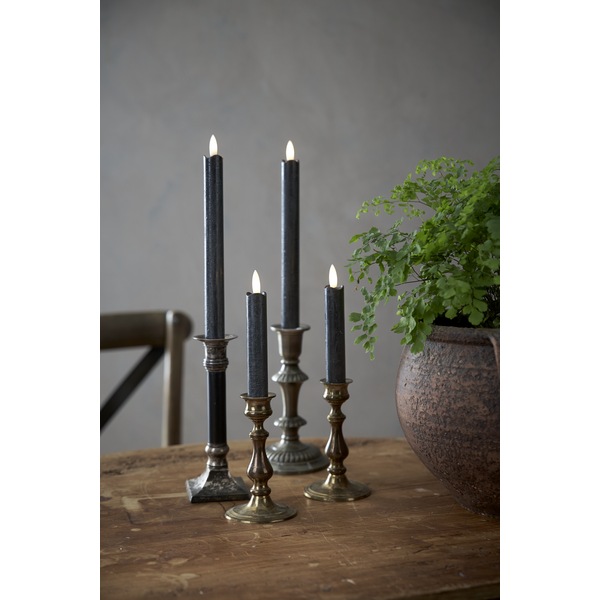 LED Antikljus 2-Pack Flamme Svart