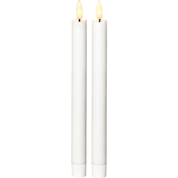 LED Antikljus 2-Pack Flamme Vit