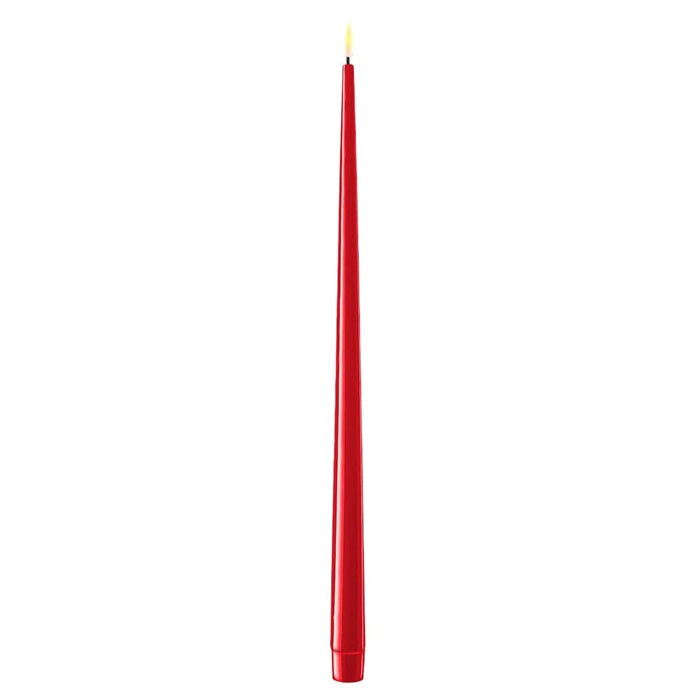 Middagsljus Led, De Luxe Home Art, 38 cm Röd, 2-pack