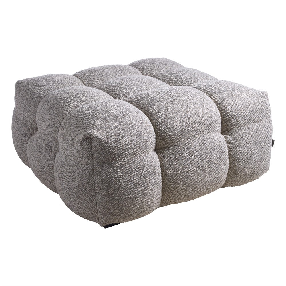 Sittpuff Pall Kendall Beige bouclé, ben svarta Home