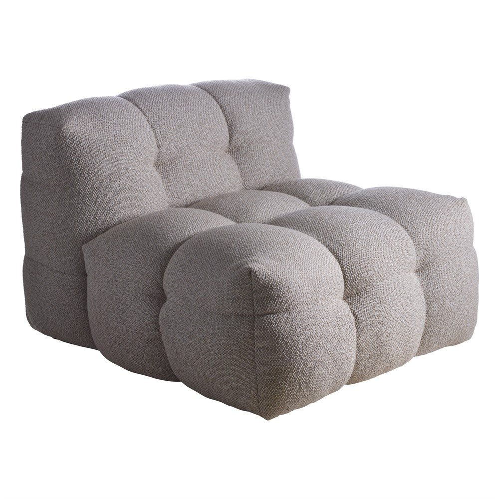 Fåtölj Kendall Beige bouclé, ben svarta Mogi Home
