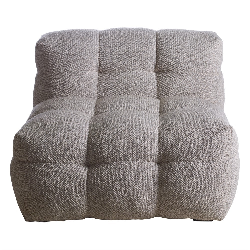 Fåtölj Kendall Beige bouclé, ben svarta Mogi Home