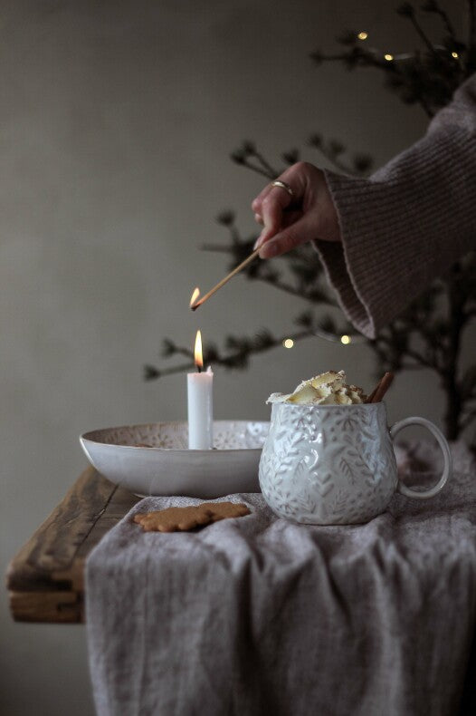 Majas Mugg Winterheart vit