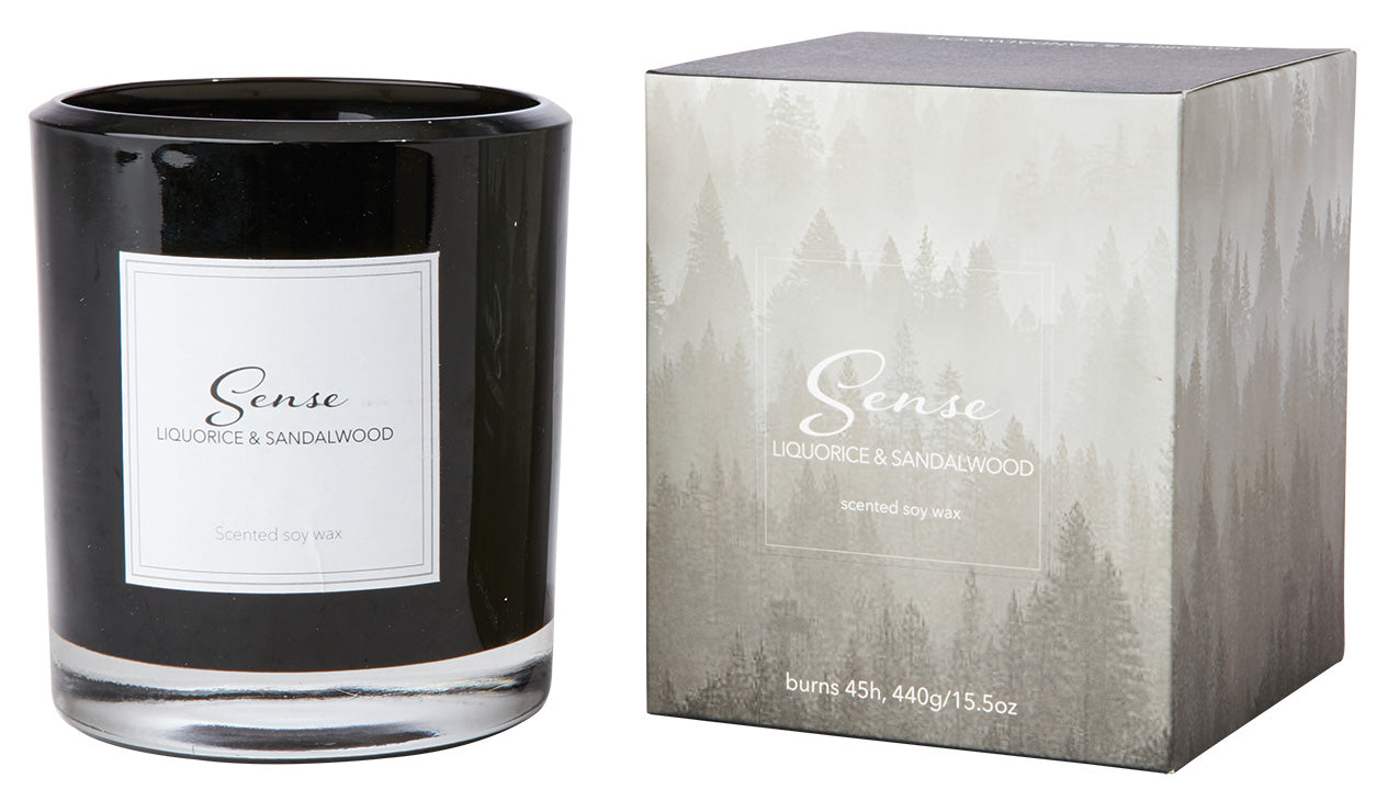 SENSE Doftljus Liquorice & sandalwood, Svart