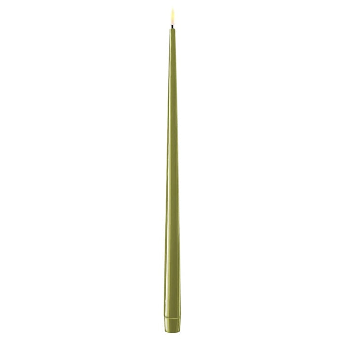 Middagsljus Led, De Luxe Home Art, 38 cm Olivgrön, 2-pack