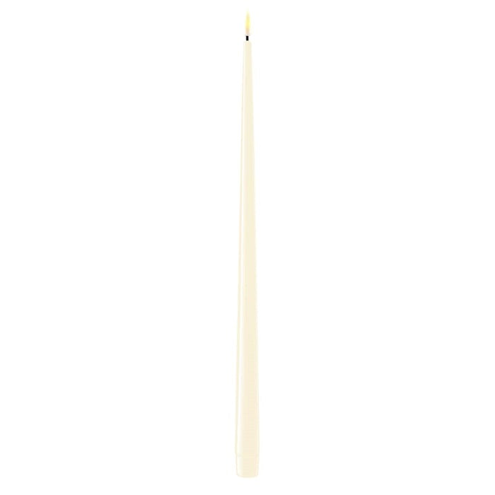 Middagsljus Led, De Luxe Home Art, 38 cm Beige, 2-pack