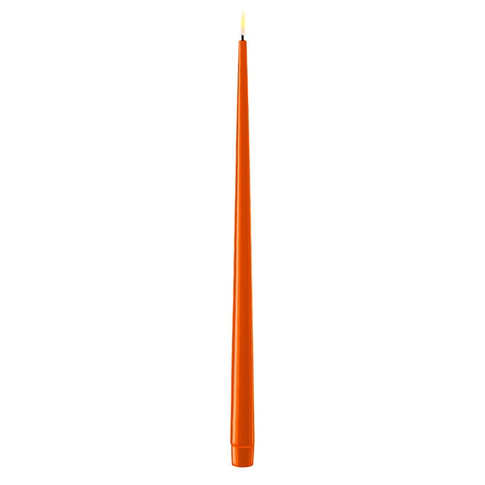 Middagsljus Led, De Luxe Home Art, 38 cm Orange, 2-pack