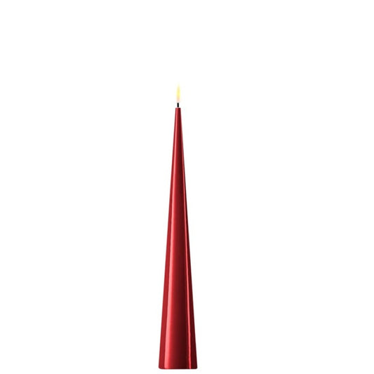 Ledljus Christmas Cone Shaped LED Candles Red 28 cm